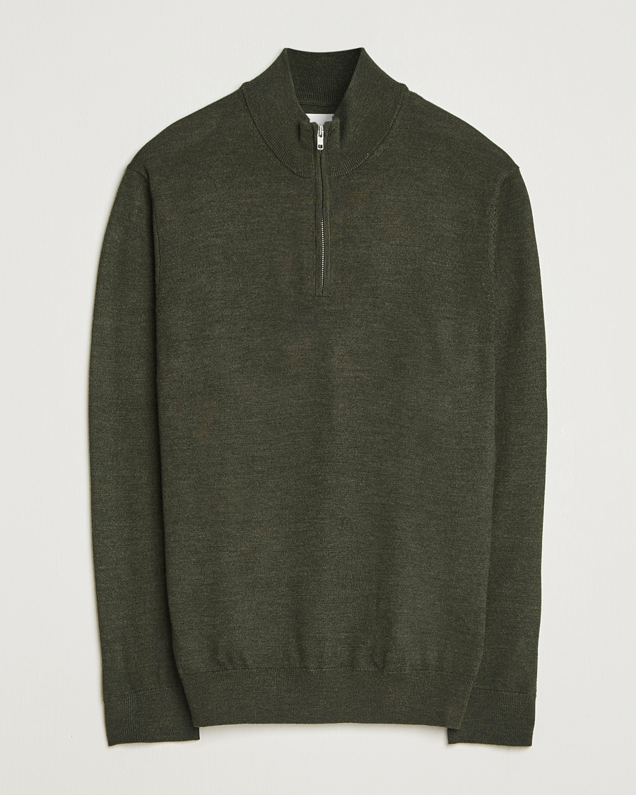 Herren | Pullover | NN07 | Sergio Merino Half Zip Dark Army