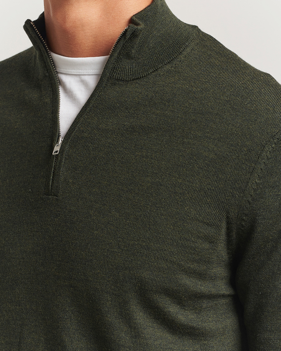 Herren | Pullover | NN07 | Sergio Merino Half Zip Dark Army