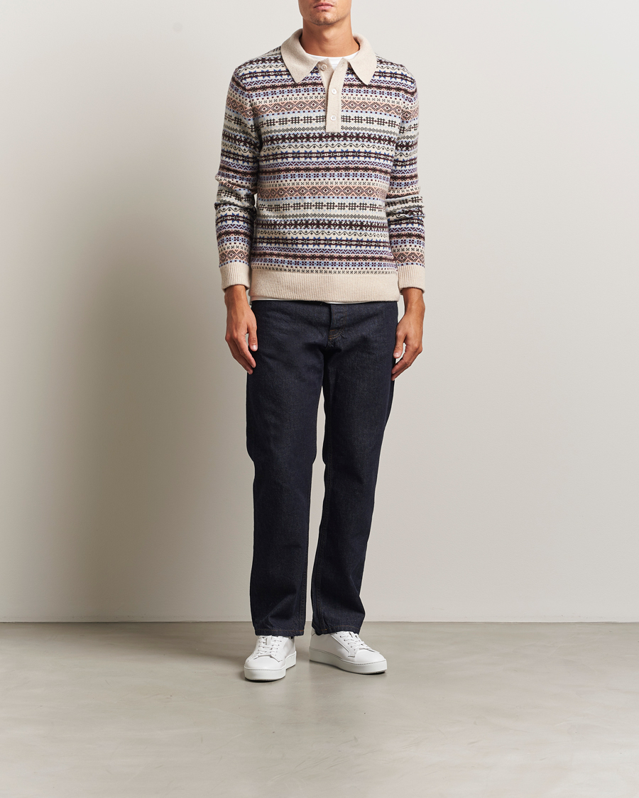 Herren | Pullover | NN07 | Robbie Fairisle Knitted Polo Multi