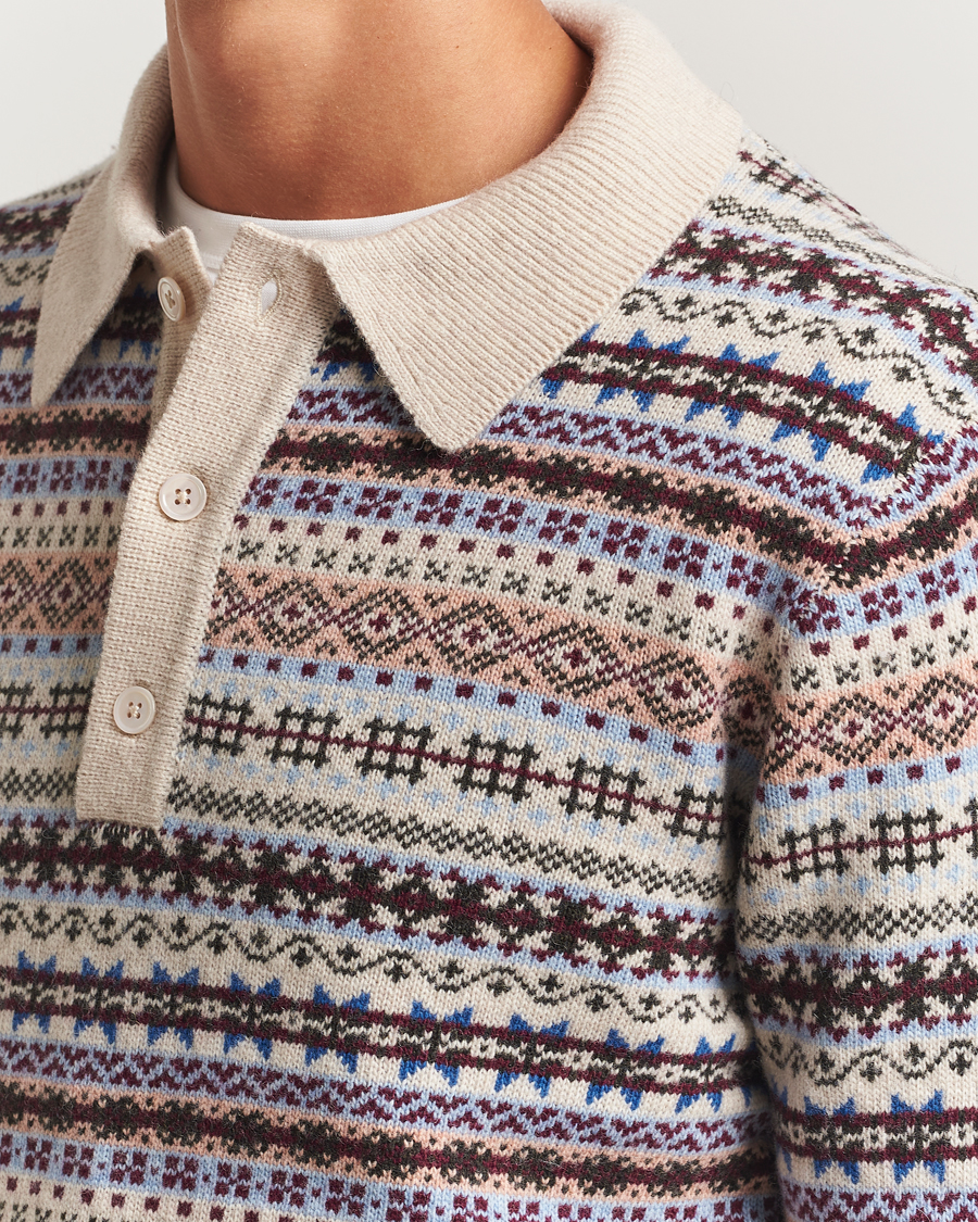 Herren | Pullover | NN07 | Robbie Fairisle Knitted Polo Multi