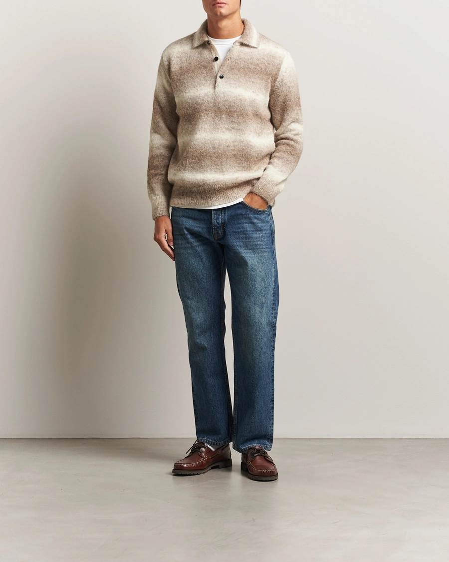 Herren | Pullover | NN07 | Alfie Alpaca Knitted Polo Light Camel