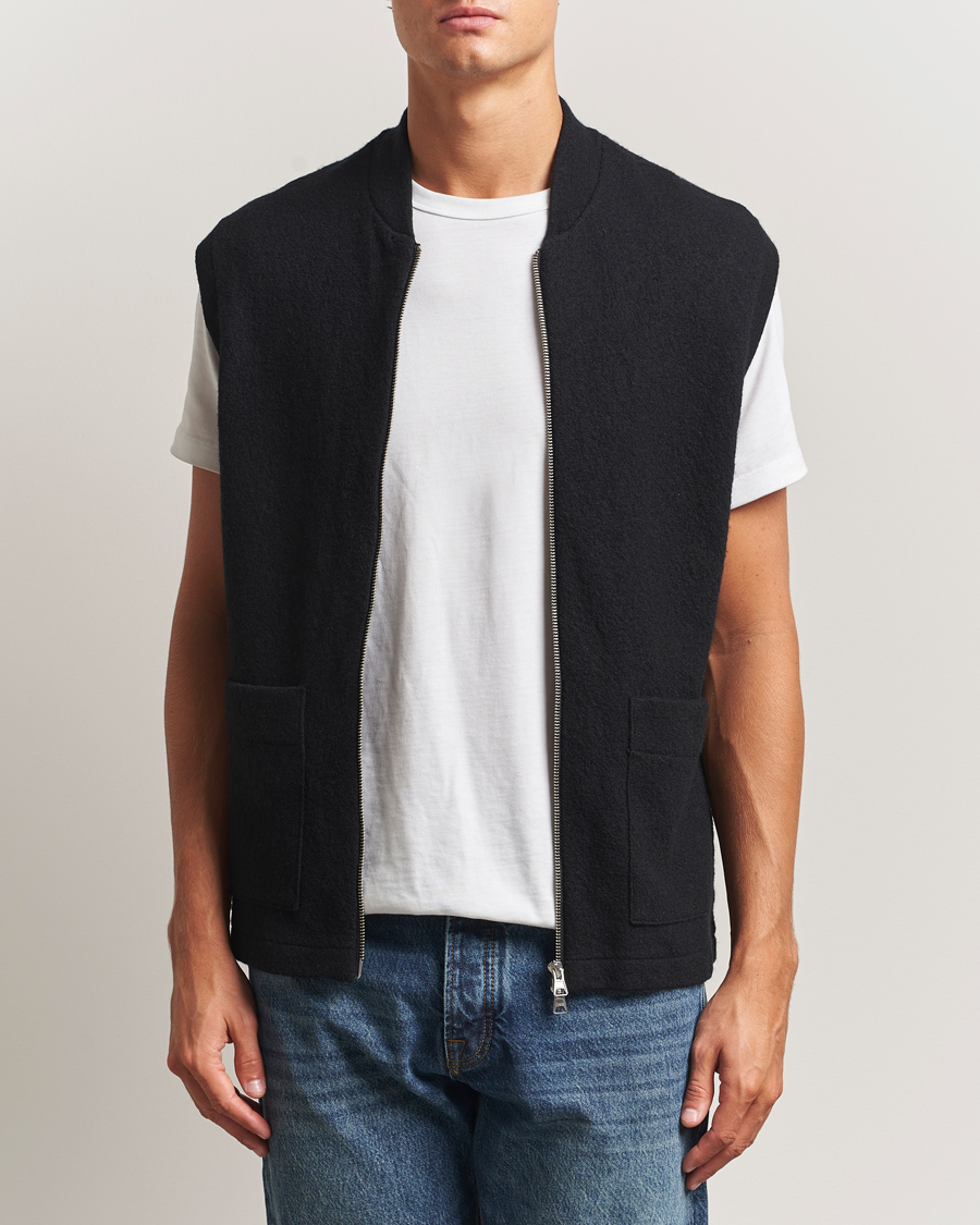 Herren | Pullover | NN07 | Boiled Wool Vest Black