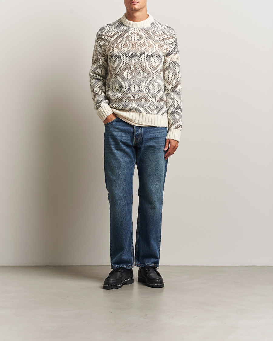 Herren | Pullover | NN07 | Brady Heavy Knitted Sweater Ivory Multi