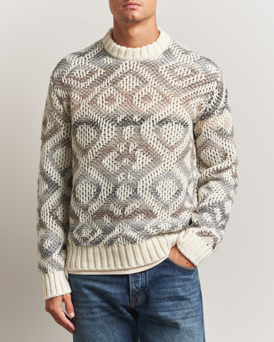 Herren | Pullover | NN07 | Brady Heavy Knitted Sweater Ivory Multi