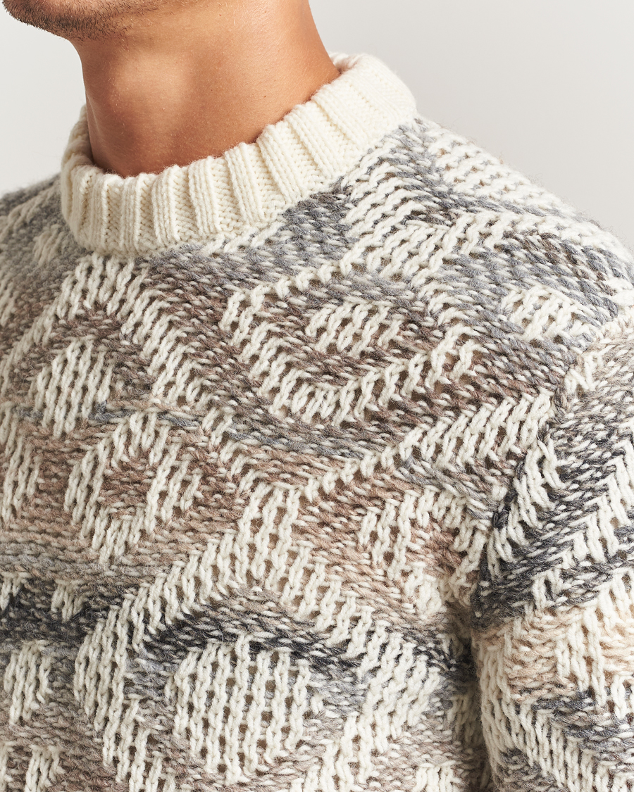 Herren | Pullover | NN07 | Brady Heavy Knitted Sweater Ivory Multi