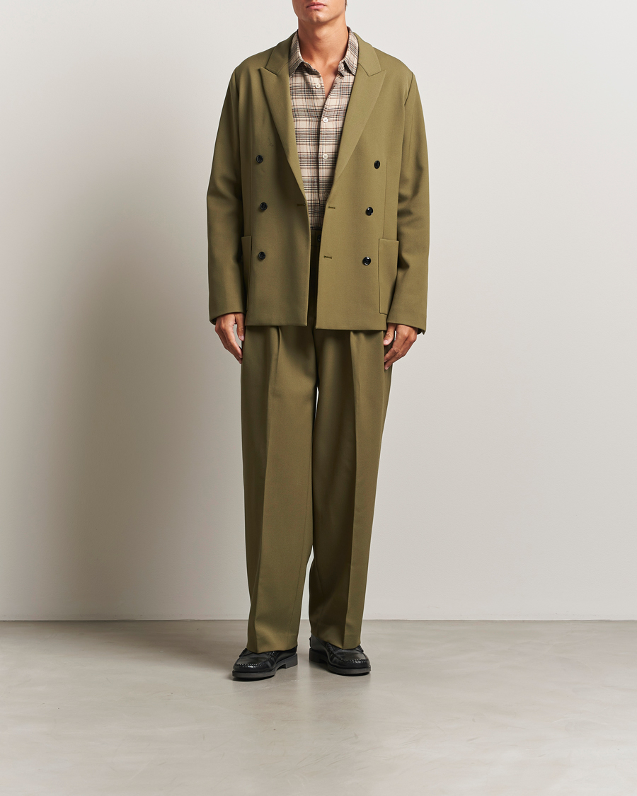 Herren | Sakkos | NN07 | Jordin Wool Double Breasted Blazer Firene Green