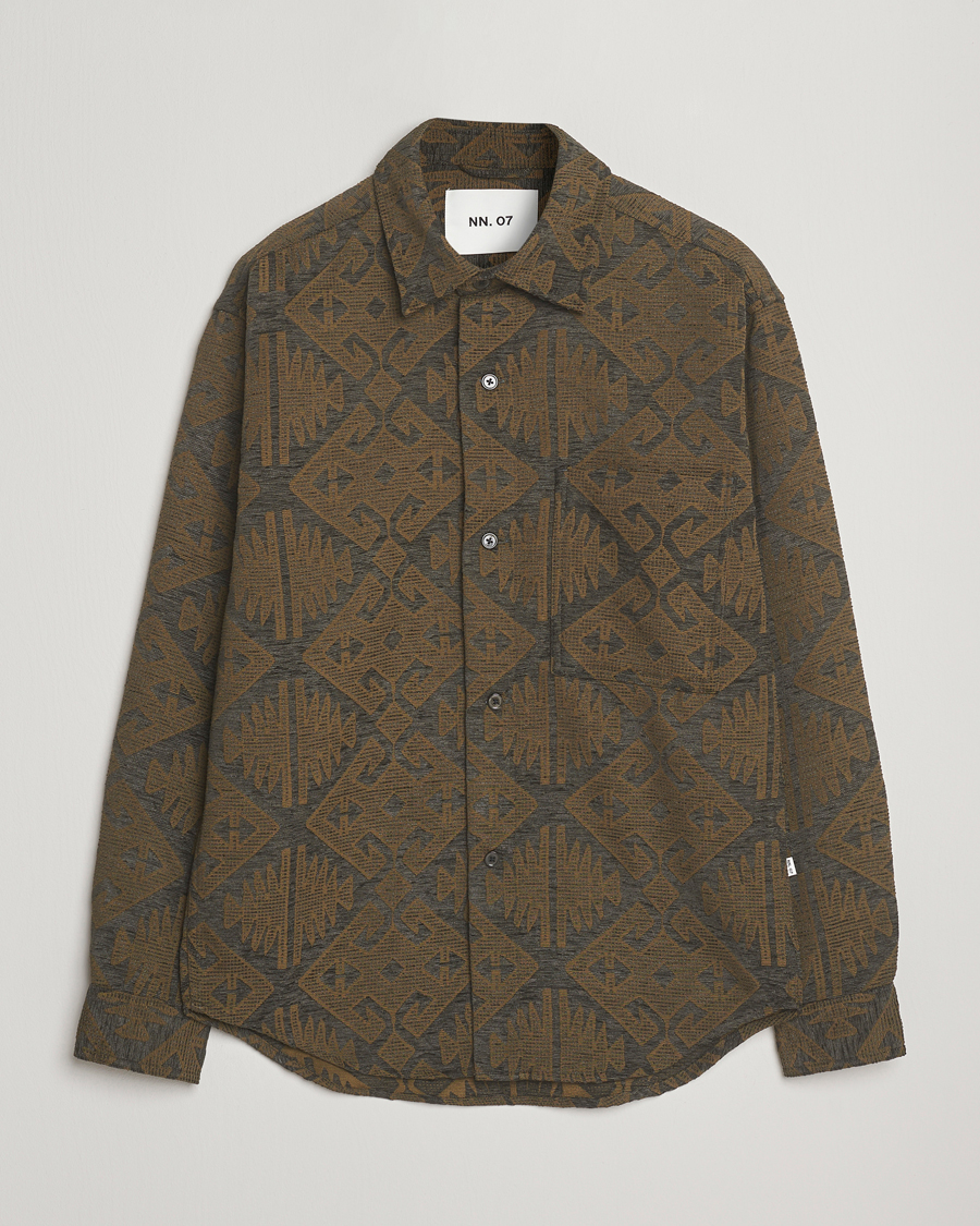 Herren | Hemden | NN07 | Adwin Printed Overshirt Green Multi
