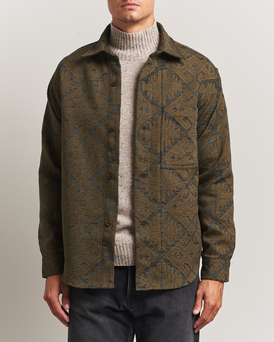 Herren | Hemden | NN07 | Adwin Printed Overshirt Green Multi