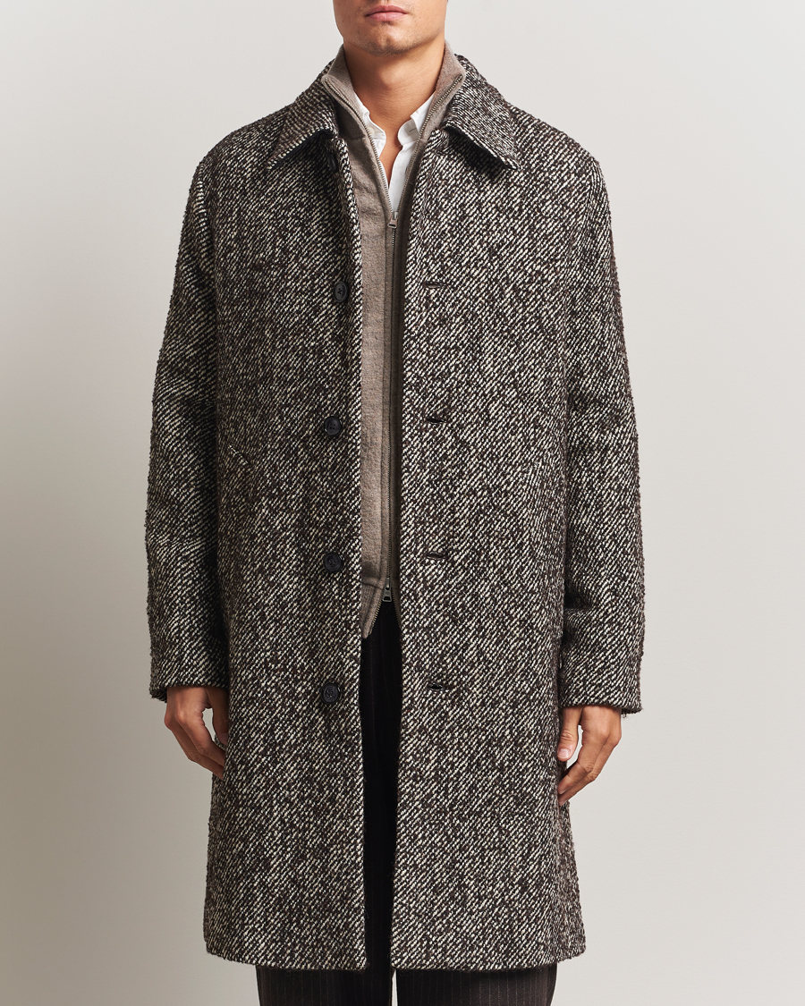 Herren | Jacken | NN07 | Franco Wool Herringbone Coat Demitasse Brown