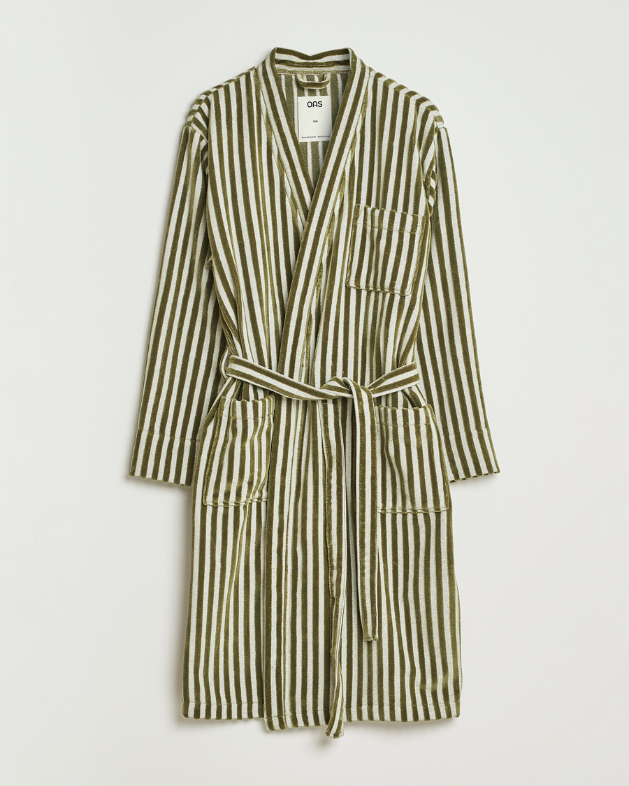 Herren | Schlafanzüge & Bademäntel | OAS | Korto Cotton Robe Green