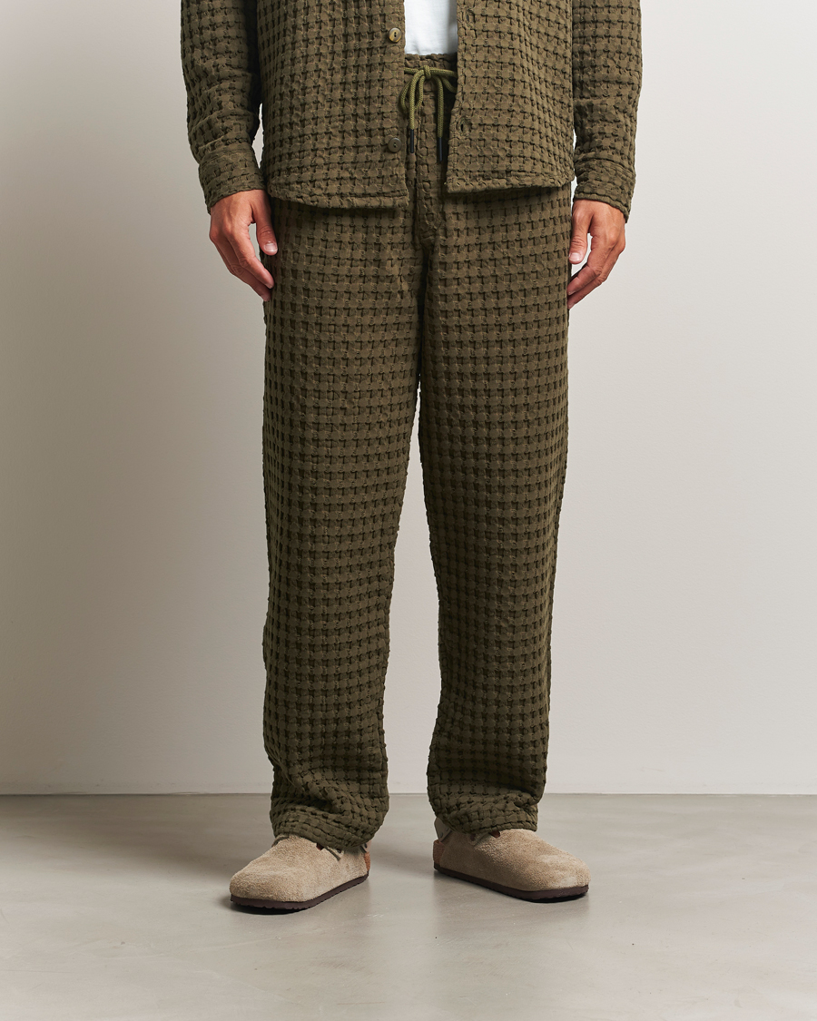 Herren | Hosen | OAS | Turtle Ayora Waffle Pants Dark Green