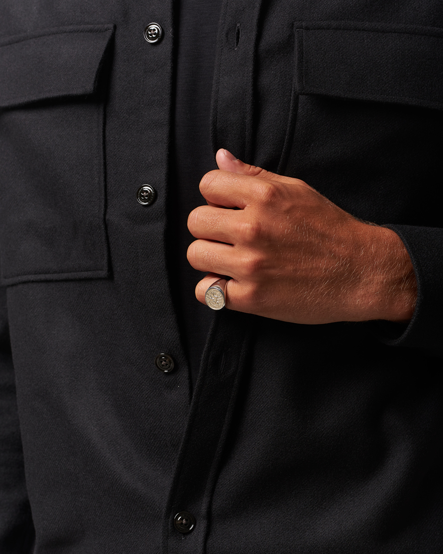 Herren | Schmuck | Tom Wood | Coin Pinky Ring Silver/Gold