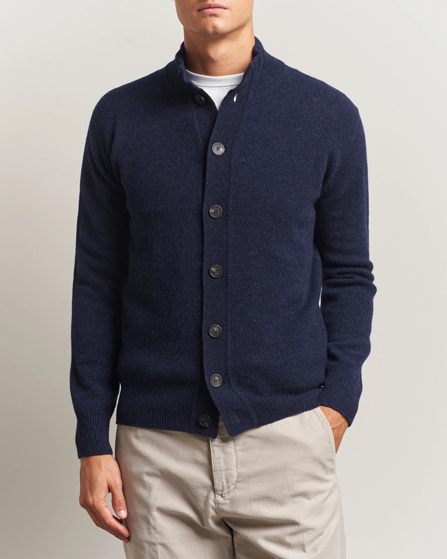 Herren | Pullover | Altea | Shetland Cardigan Navy