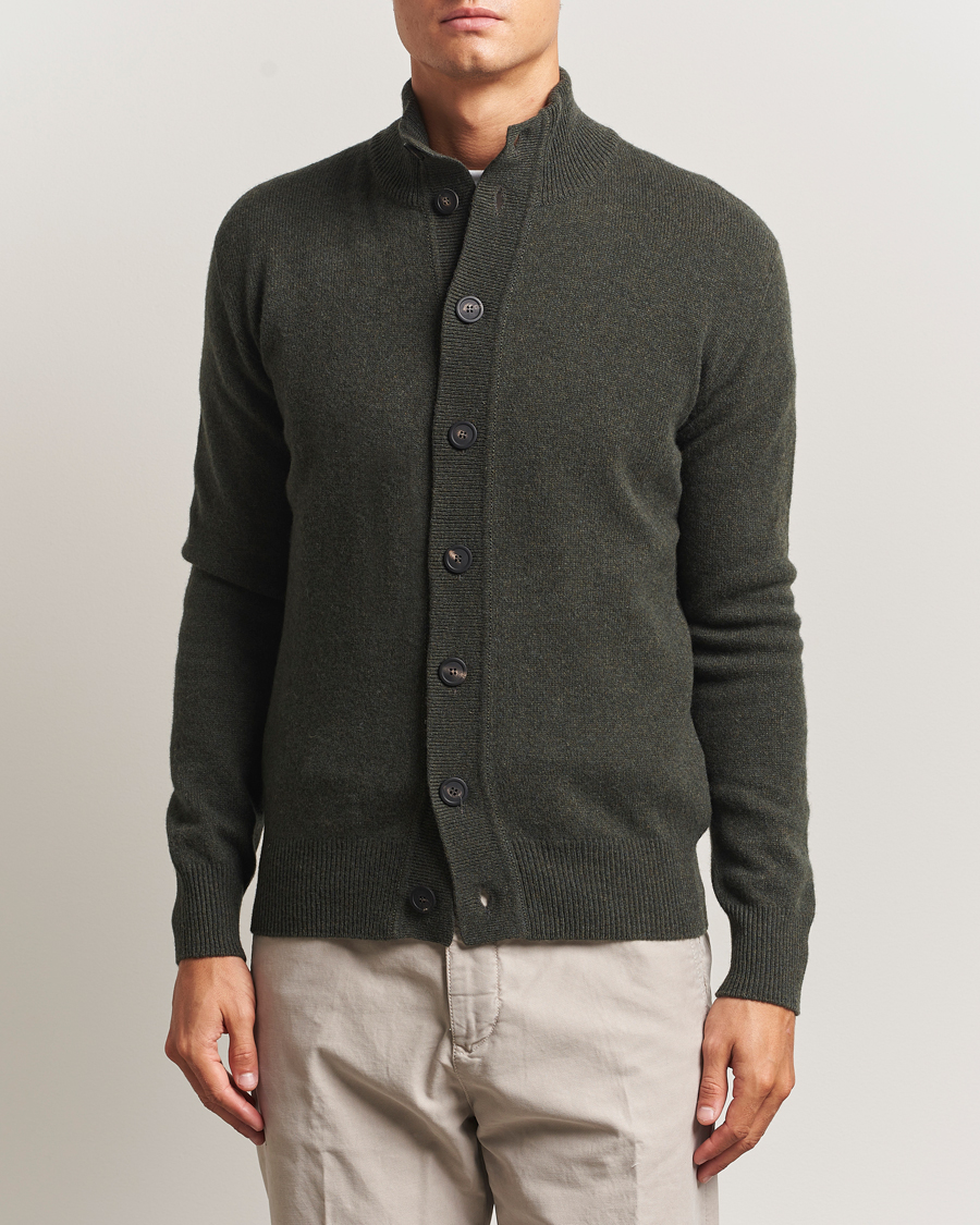 Herren | Pullover | Altea | Shetland Cardigan Dark Green