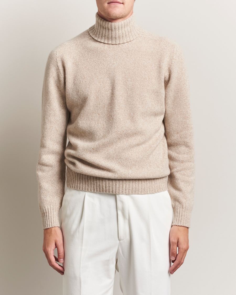 Herren | Pullover | Altea | Wool/Cashmere Rollneck Beige Melange
