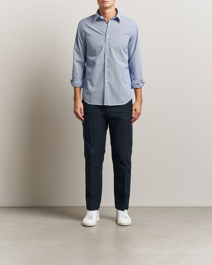 Herren | Hemden | Aspesi | Striped Poplin Shirt Light Blue