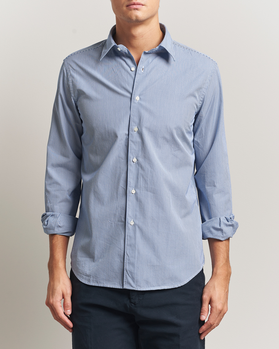Herren | Hemden | Aspesi | Striped Poplin Shirt Light Blue
