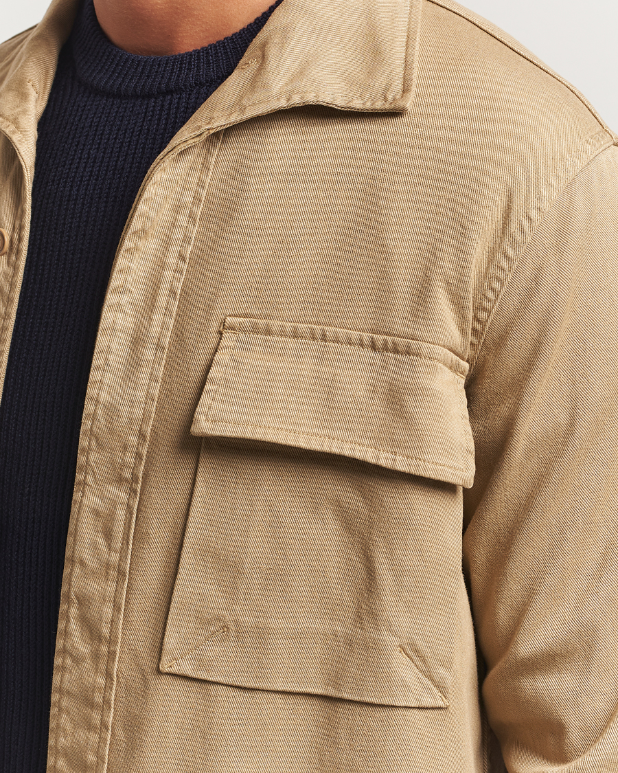 Herren | Hemden | Aspesi | Twill Cotton Overshirt Beige