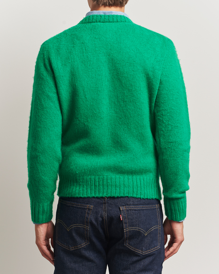 Herren | Pullover | Aspesi | Brushed Shetland Sweater Green