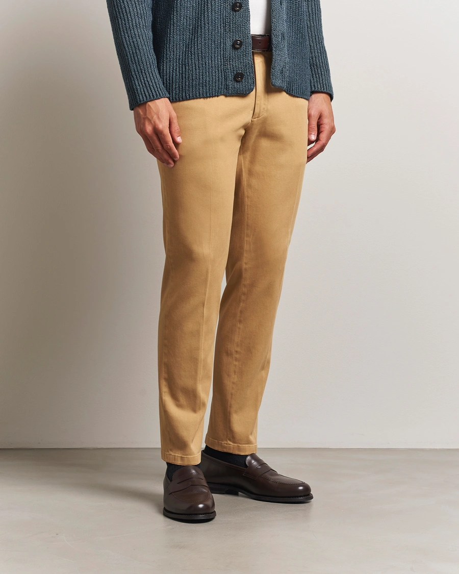Herren | Hosen | Boglioli | Cotton Twill Trousers Beige