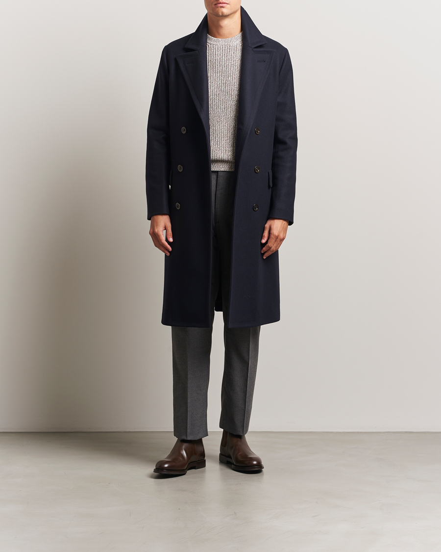 Herren | Jacken | Boglioli | Double Breasted Wool Coat Navy