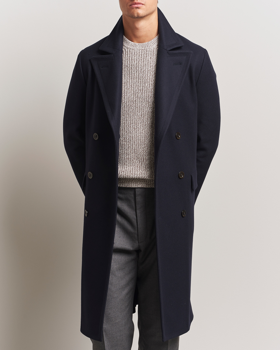 Herren | Jacken | Boglioli | Double Breasted Wool Coat Navy