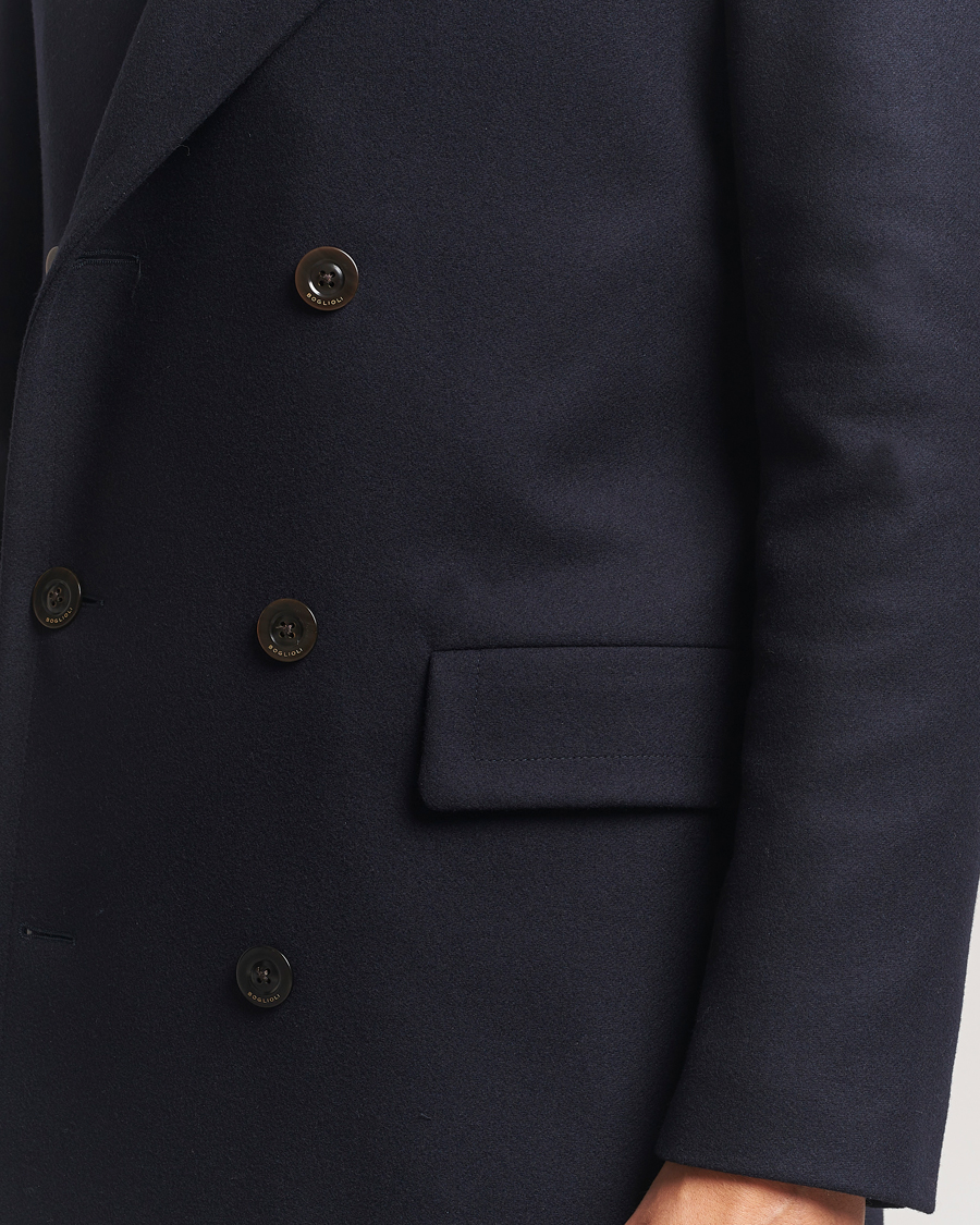 Herren | Jacken | Boglioli | Double Breasted Wool Coat Navy