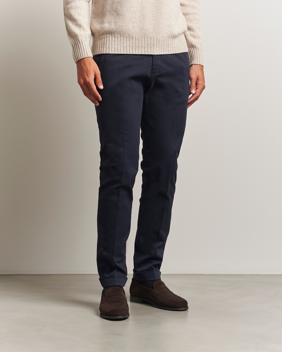Herren | Hosen | Briglia 1949 | Slim Fit Cotton Stretch Chino Navy
