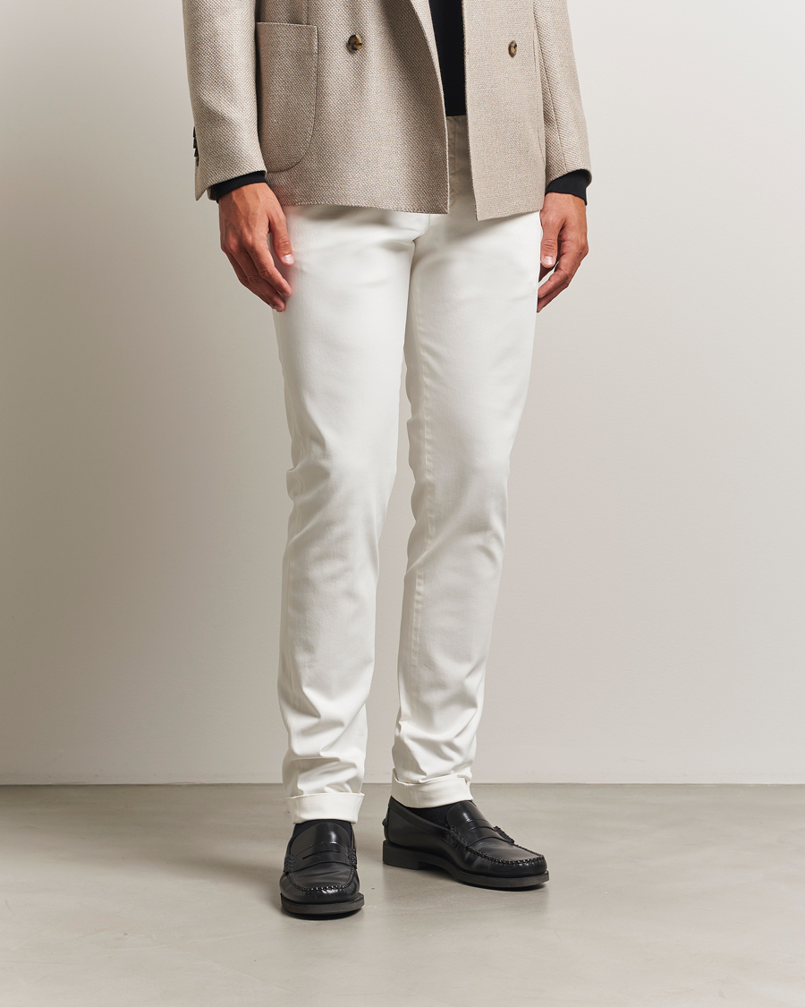 Herren | Hosen | Briglia 1949 | Slim Fit Cotton Stretch Chino Off White
