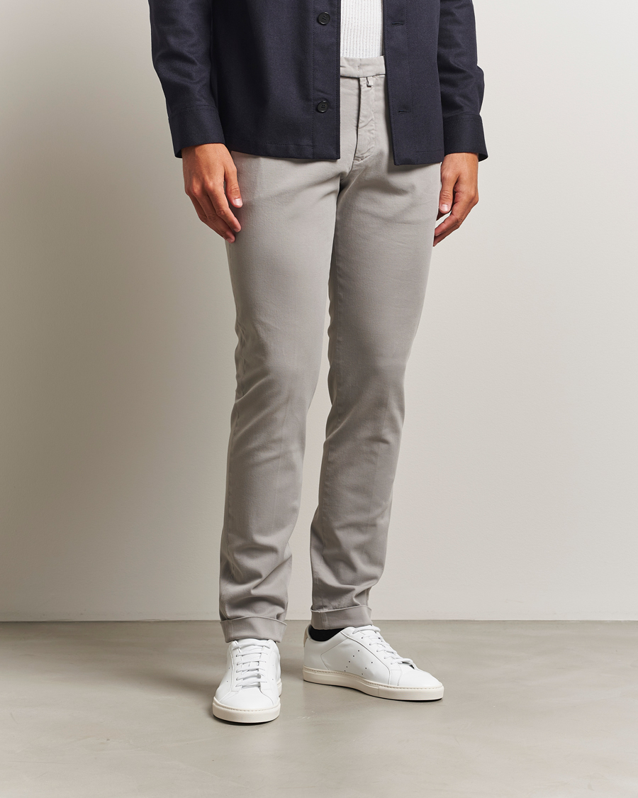 Herren | Hosen | Briglia 1949 | Slim Fit Cotton Stretch Chino Light Grey