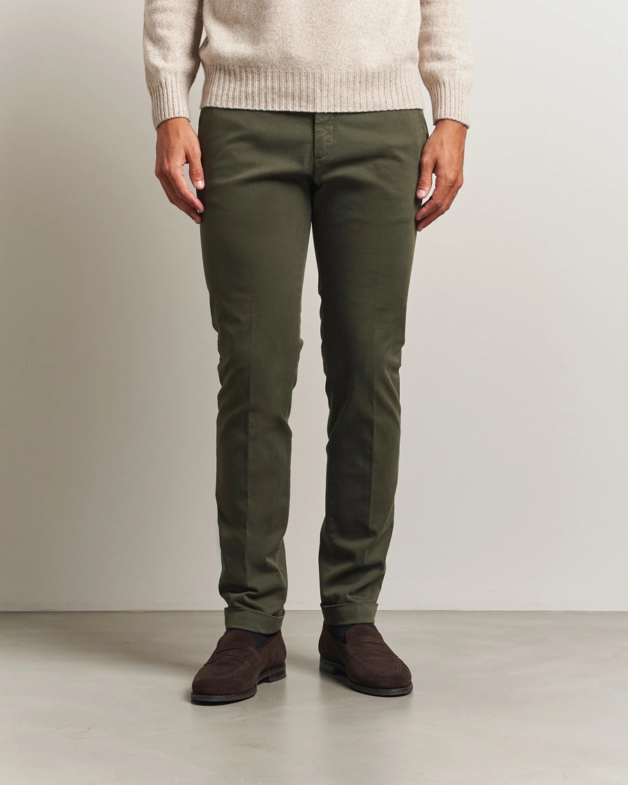 Herren | Hosen | Briglia 1949 | Slim Fit Cotton Stretch Chino Military