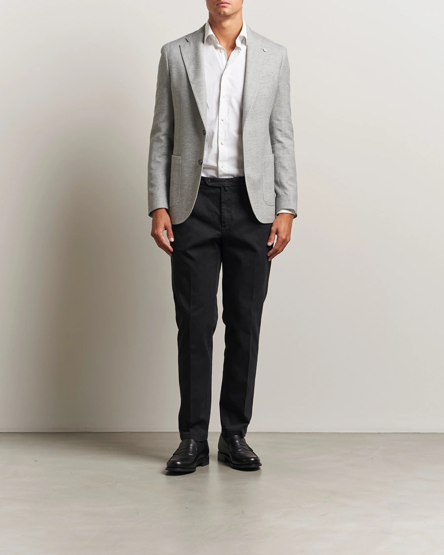 Herren | Hosen | Briglia 1949 | Easy Fit Pleated Cotton Stretch Chino Black