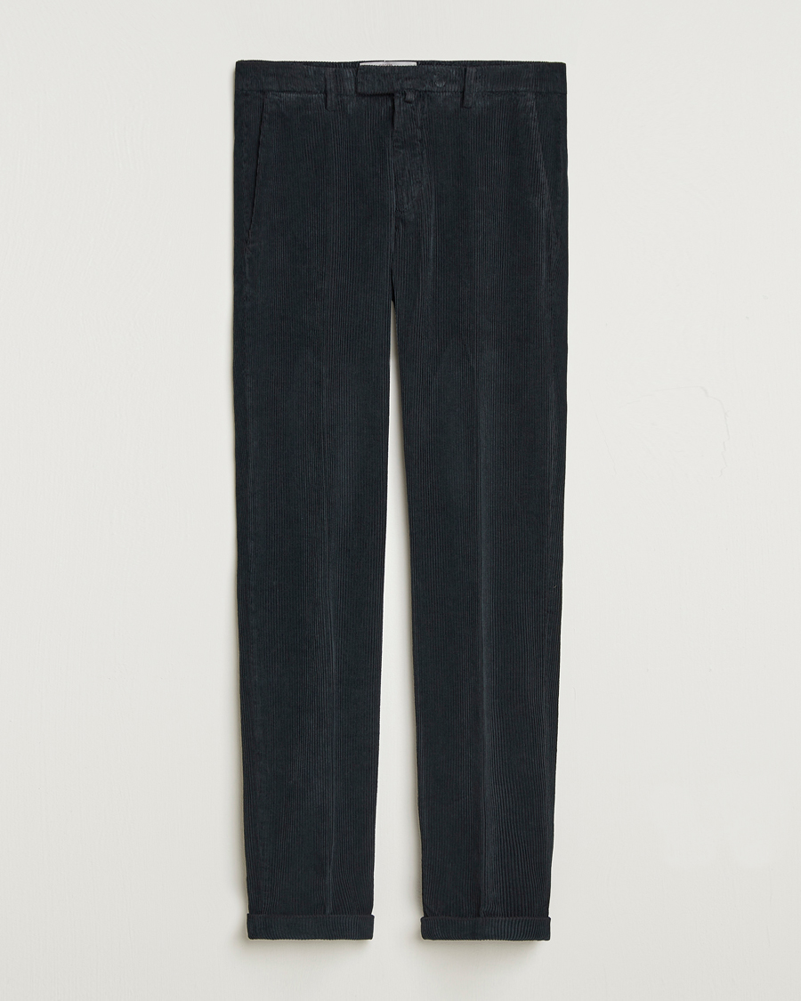 Herren | Hosen | Briglia 1949 | Slim Fit Corduroy Trousers Black