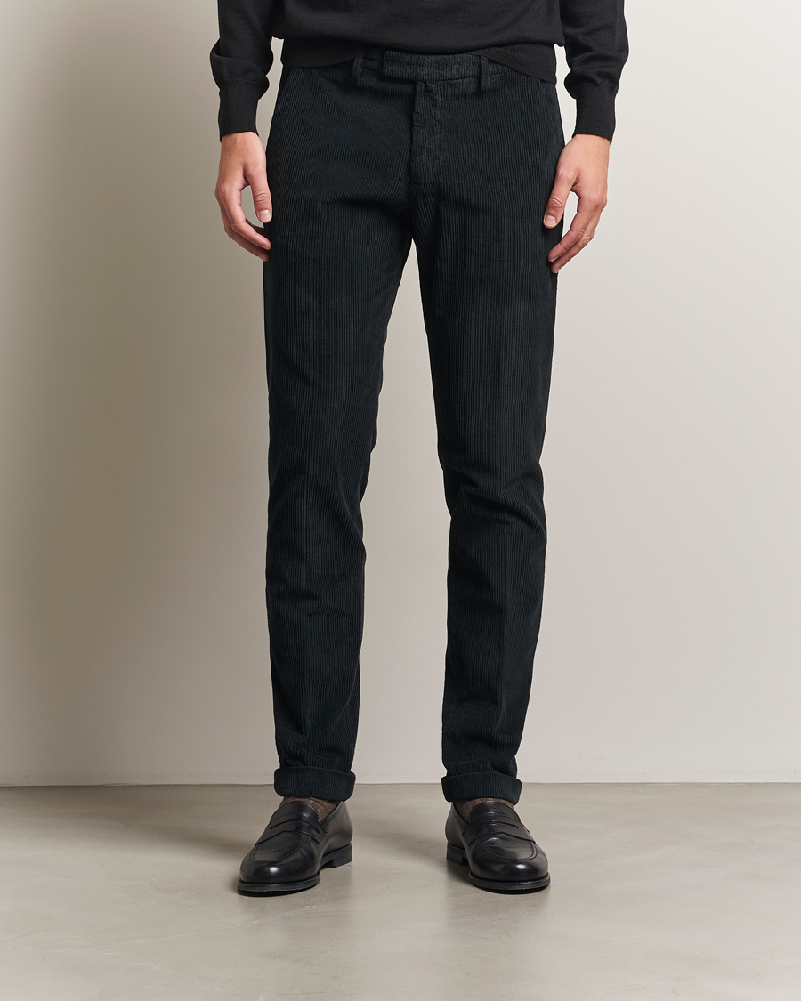 Herren | Hosen | Briglia 1949 | Slim Fit Corduroy Trousers Black