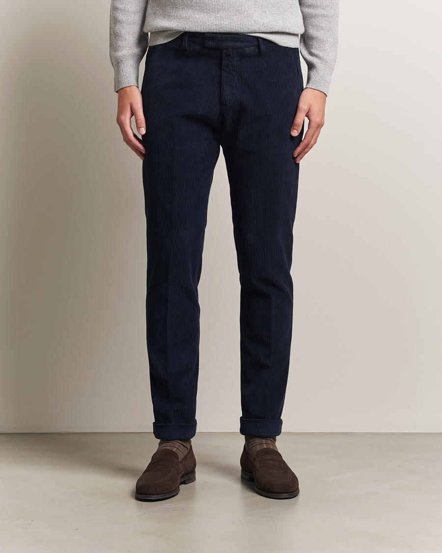 Herren | Hosen | Briglia 1949 | Slim Fit Corduroy Trousers Navy