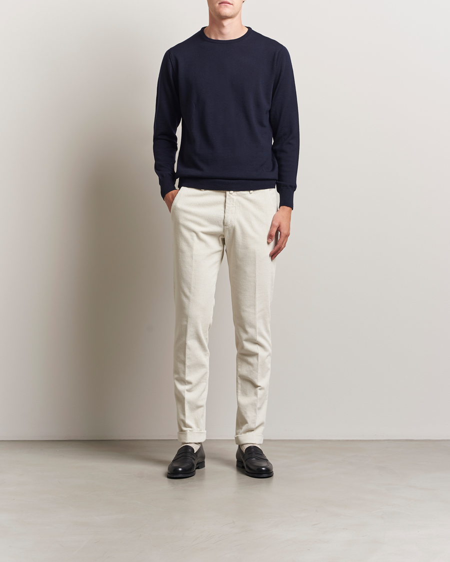 Herren | Hosen | Briglia 1949 | Slim Fit Corduroy Trousers Off White