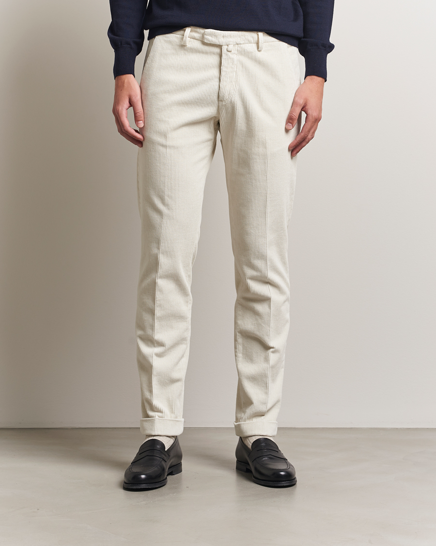 Herren | Hosen | Briglia 1949 | Slim Fit Corduroy Trousers Off White