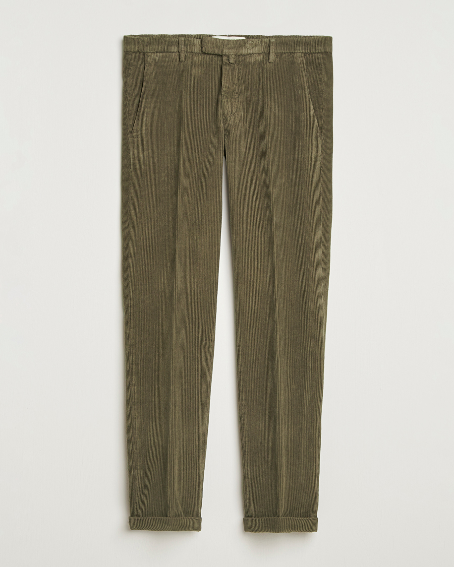 Herren | Hosen | Briglia 1949 | Slim Fit Corduroy Trousers Dark Green