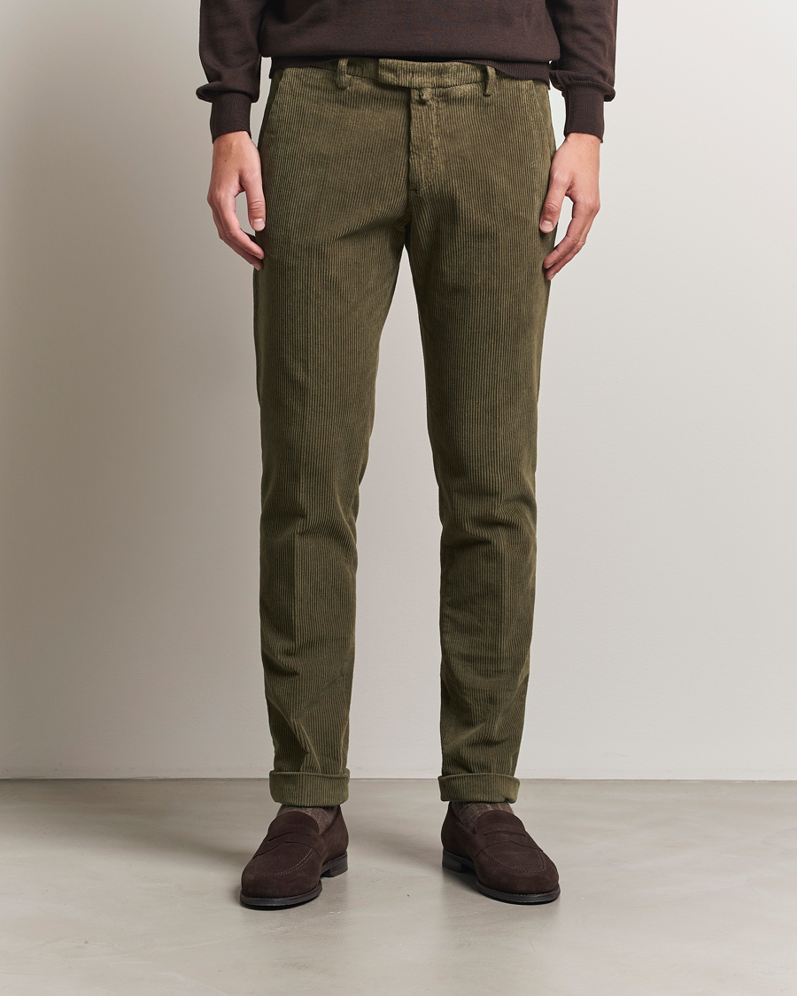 Herren | Hosen | Briglia 1949 | Slim Fit Corduroy Trousers Dark Green