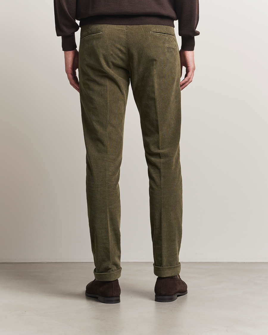 Herren | Hosen | Briglia 1949 | Slim Fit Corduroy Trousers Dark Green