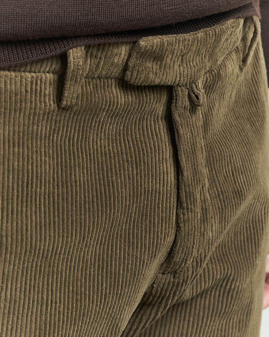 Herren | Hosen | Briglia 1949 | Slim Fit Corduroy Trousers Dark Green