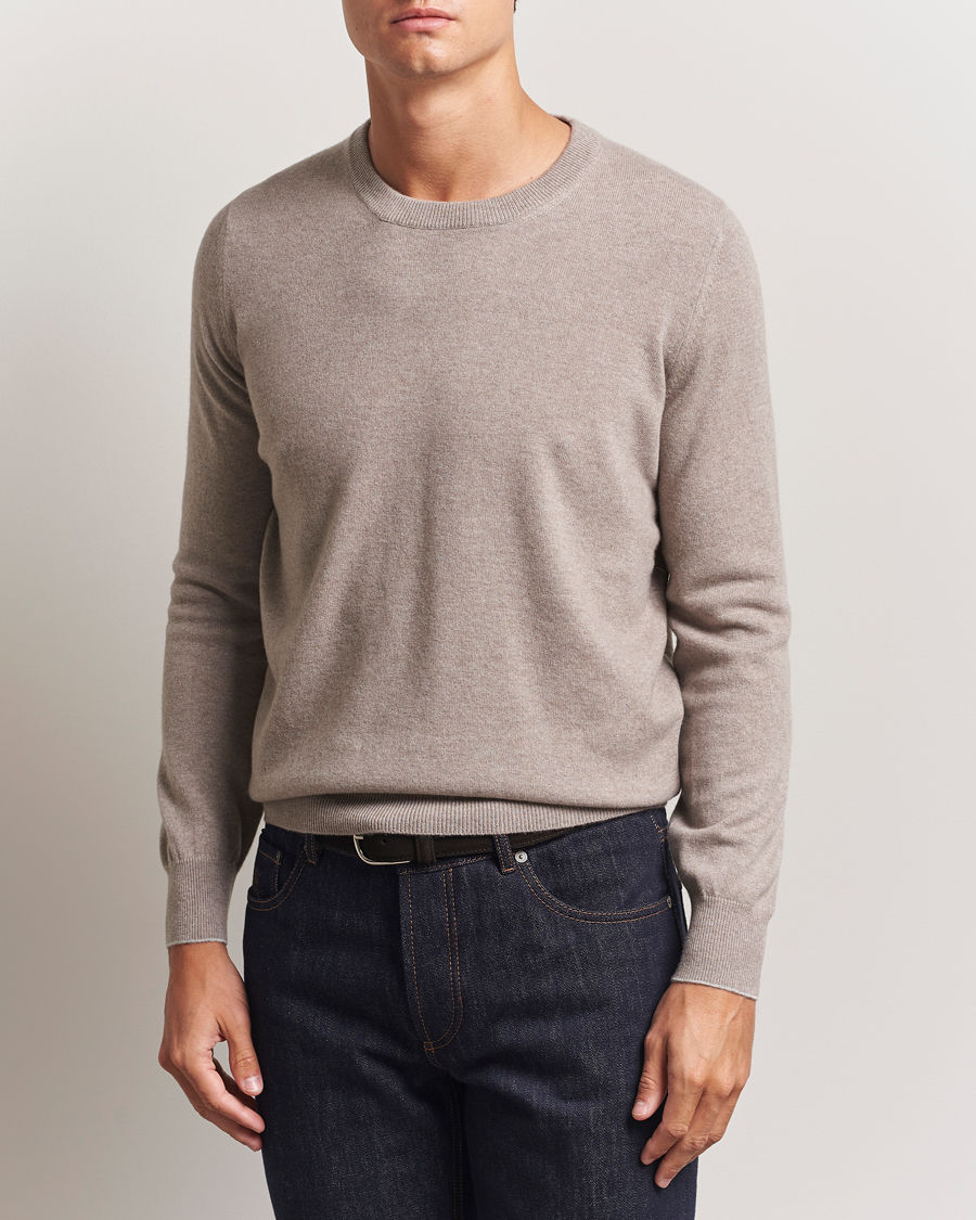 Herren | Pullover | Brunello Cucinelli | 2 Ply Cashmere Pullover Beige