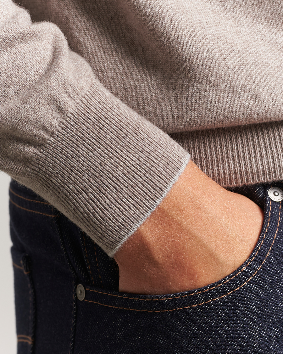 Herren | Pullover | Brunello Cucinelli | 2 Ply Cashmere Pullover Beige