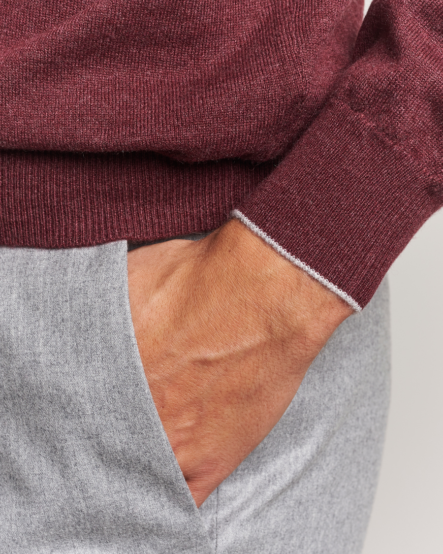 Herren | Pullover | Brunello Cucinelli | 2 Ply Cashmere Pullover Amaranto