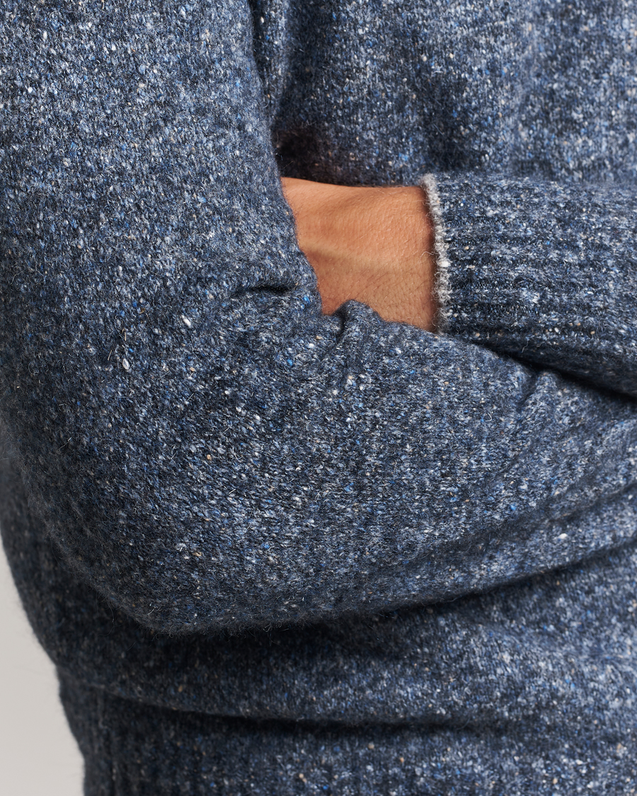 Herren | Pullover | Brunello Cucinelli | Alpaca Blend Sweater Dark Blue Melange