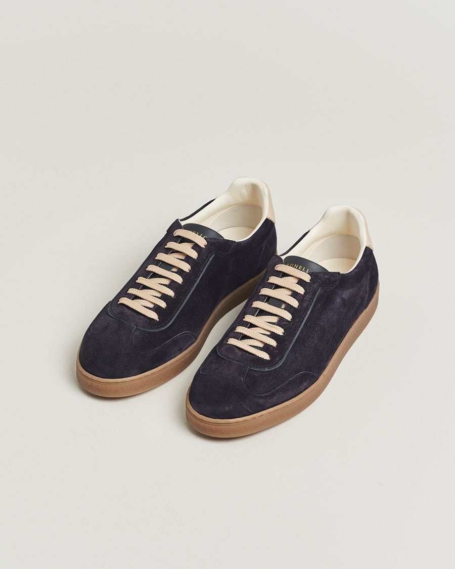 Herren | Sneaker | Brunello Cucinelli | Classic Sneakers Navy Suede