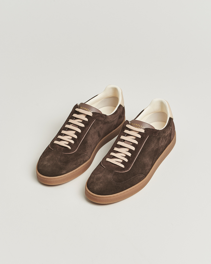 Herren | Sneaker | Brunello Cucinelli | Classic Sneakers Dark Brown Suede