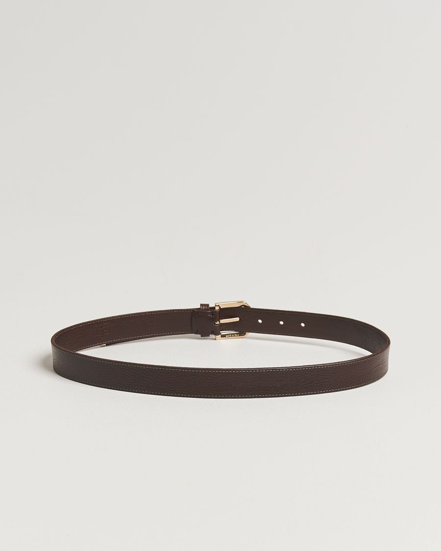 Herren | Gürtel | Brunello Cucinelli | Grain Leather Belt Dark Brown
