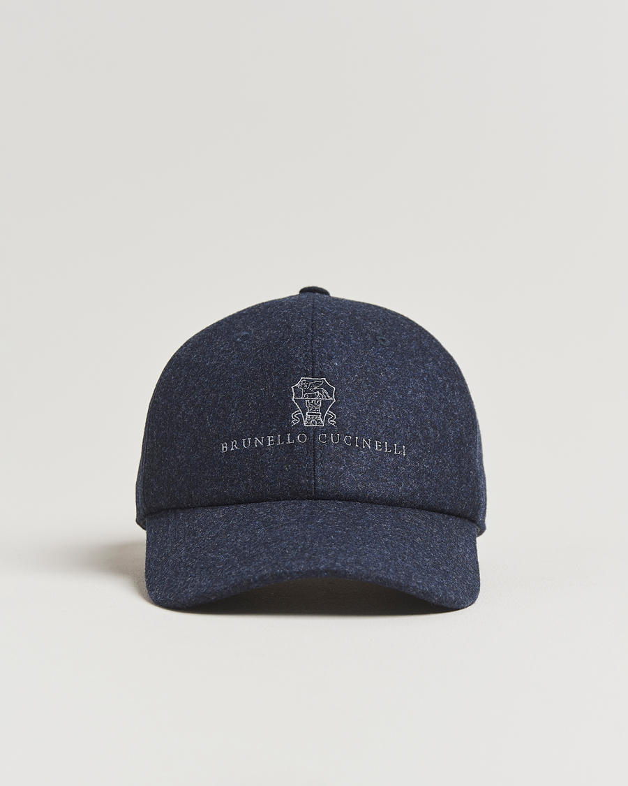 Herren | Hüte & Mützen | Brunello Cucinelli | Flannel Cap Navy