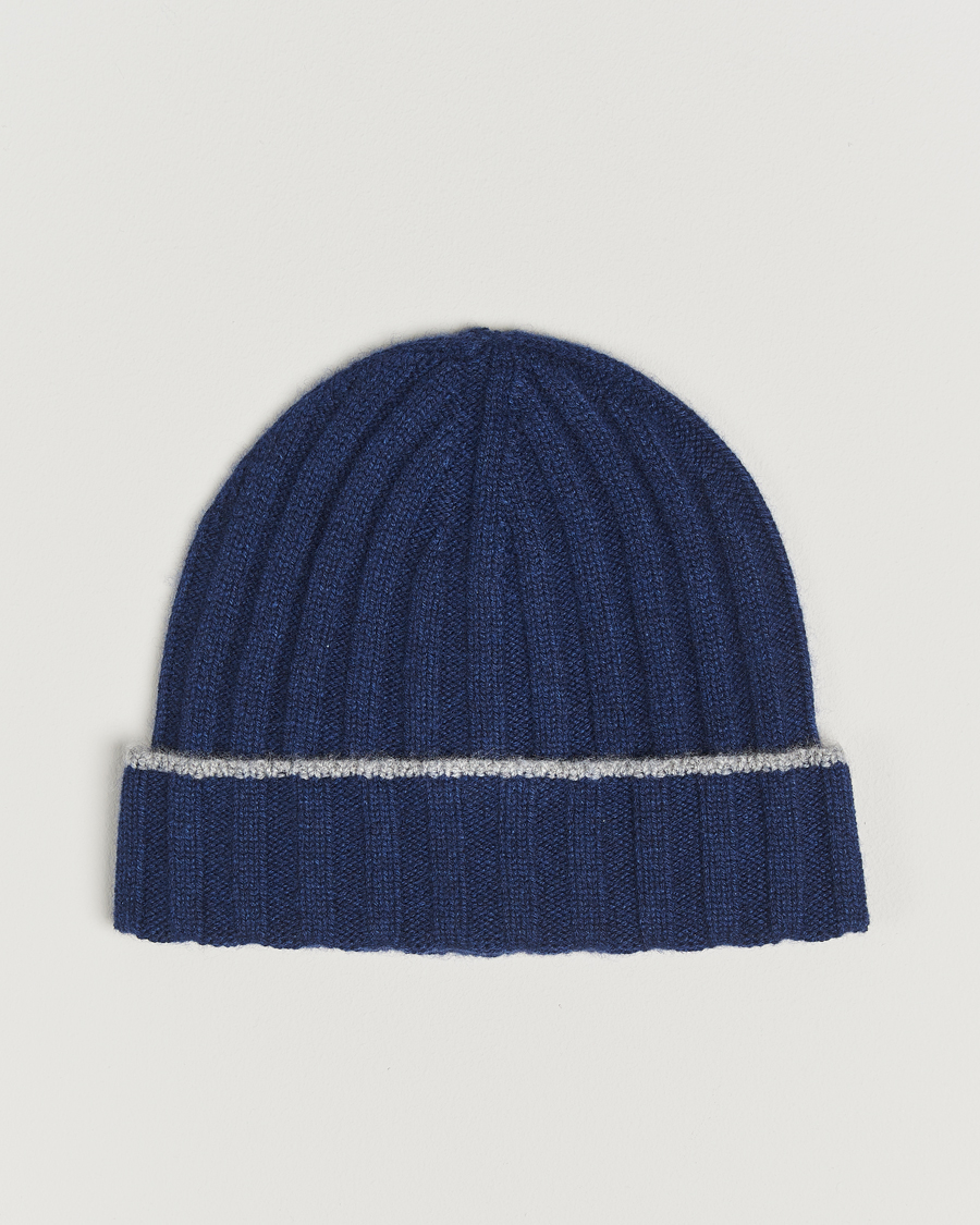Herren | Mützen | Brunello Cucinelli | Cashmere Contrast Beanie Navy